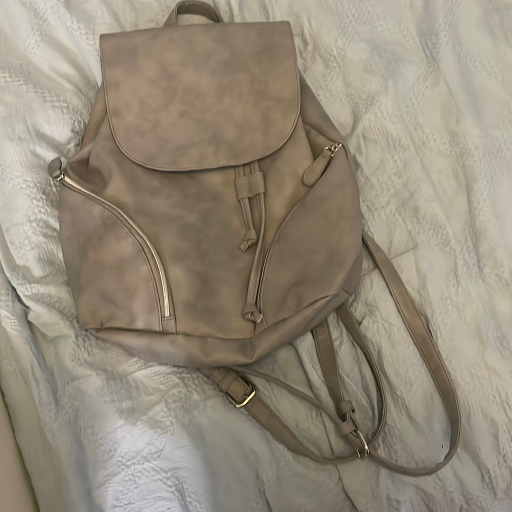 grey backpack